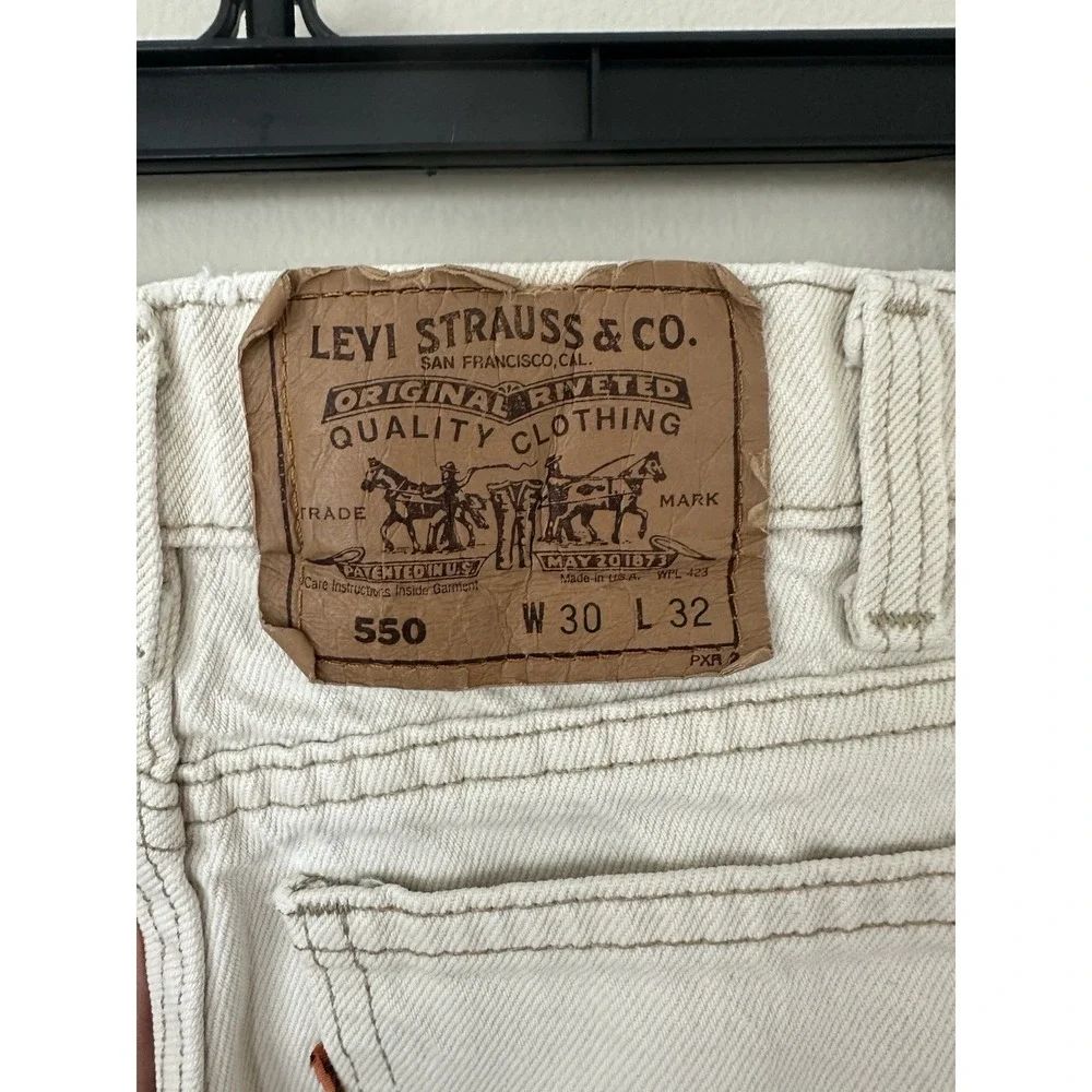 VTG Levis 550 W30x32‎ Off White Made In USA 1992 Vintage